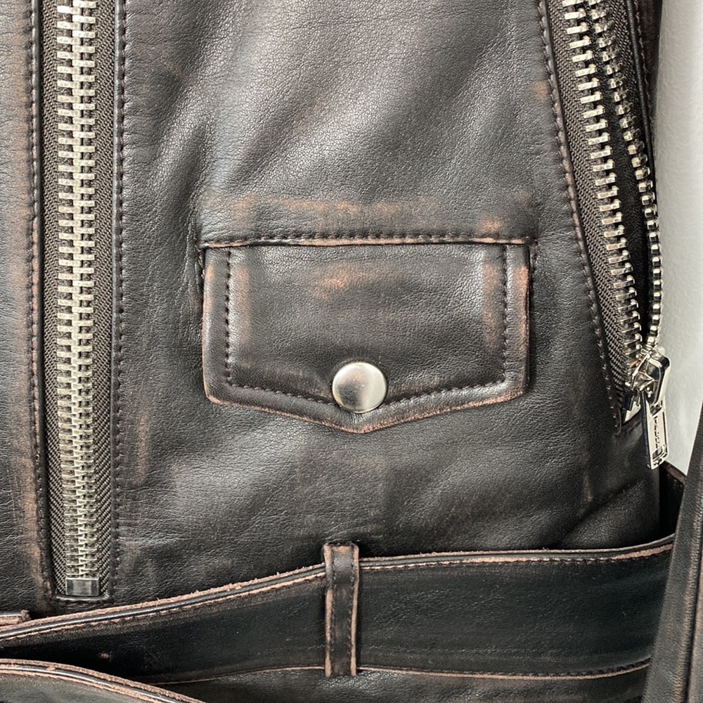 Designer Christian Benner Leather Jacket - Picture 7 of 8
